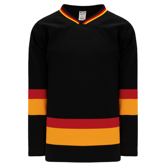 Athletic Knit (AK) H550BKA-VAN349BK Pro Series - Adult Knitted Vancouver Canucks Black Hockey Jersey