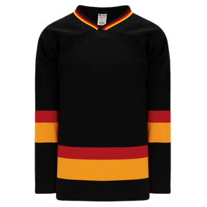 Athletic Knit (AK) H550BKY-VAN349BK Pro Series - Youth Knitted Vancouver Canucks Black Hockey Jersey