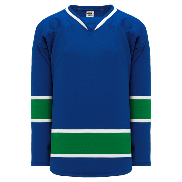 Athletic Knit (AK) H550BKY-VAN722BK Pro Series - Youth Knitted 2008 Vancouver Canucks Royal Blue Hockey Jersey