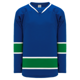 Athletic Knit (AK) H550BKY-VAN722BK Pro Series - Youth Knitted 2008 Vancouver Canucks Royal Blue Hockey Jersey