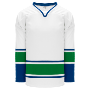 Athletic Knit (AK) H550BKY-VAN723BK Pro Series - Youth Knitted 2008 Vancouver Canucks White Hockey Jersey