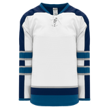 Athletic Knit (AK) H550BKY-WIN596BK Pro Series - Youth Knitted 2011 Winnipeg Jets White Hockey Jersey