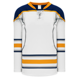 Athletic Knit (AK) H550CKA-BUF811CK Adult Pro Series - Knitted 2009 Buffalo Sabres Third White Hockey Jersey