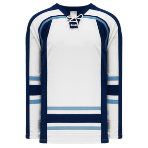 Athletic Knit (AK) H550CKA-MAI361CK Adult Pro Series - Knitted University of Maine Black Bears Third White Hockey Jersey