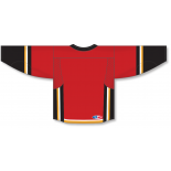 Athletic Knit (AK) H550DY-CAL718D 2017 Youth Calgary Flames Red Hockey Jersey