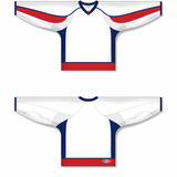 Athletic Knit (AK) H550DA-WAS807D 2008 Adult Washington Capitals White Hockey Jersey