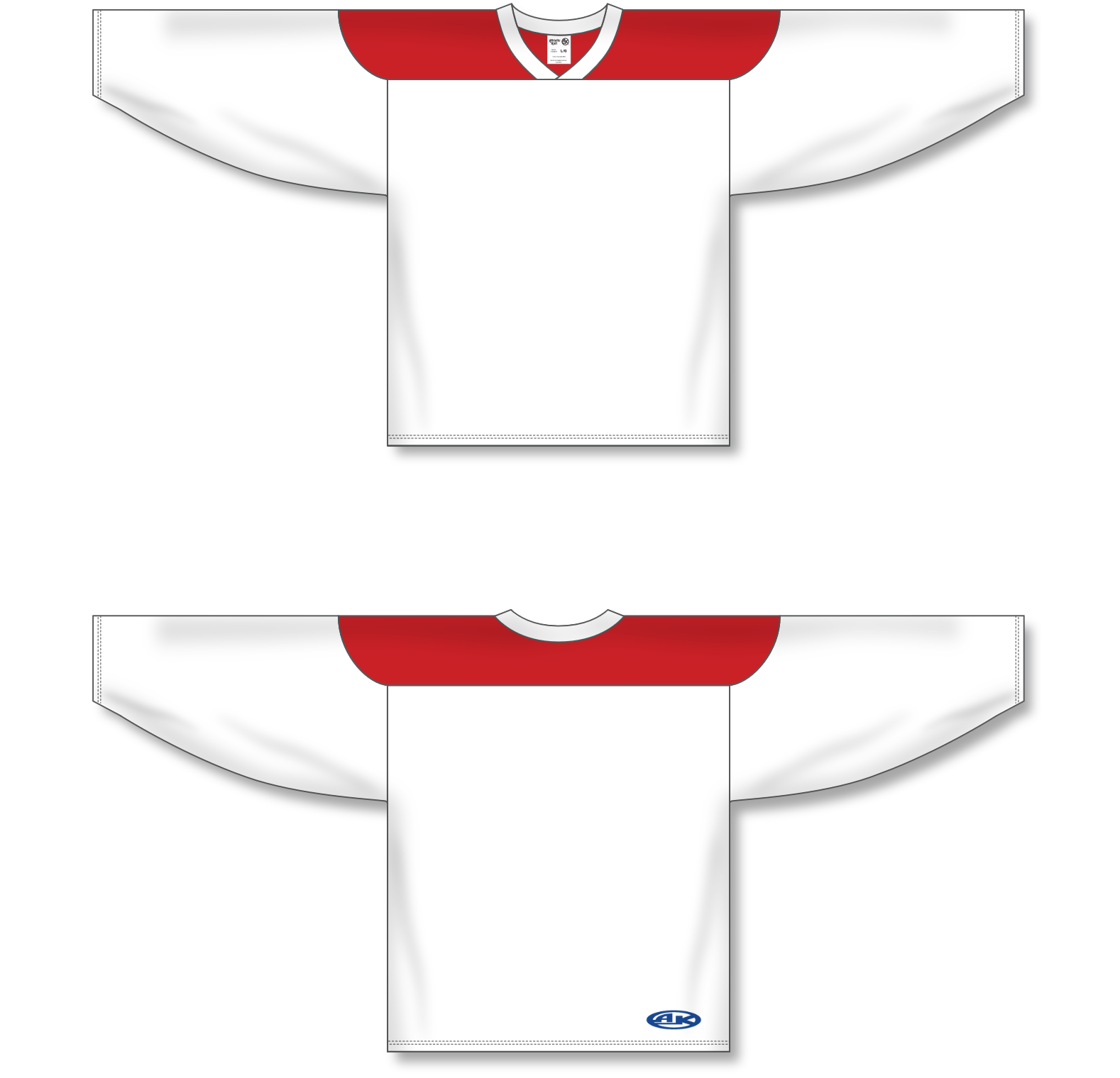 Athletic Knit (AK) H7100A-209 Adult White/Red Select Hockey Jersey – PSH  Sports