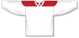 Athletic Knit (AK) H6100 White/Red League Hockey Jersey - PSH Sports