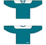 Athletic Knit (AK) H6100 Pacific Teal/White League Hockey Jersey - PSH Sports