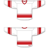 Athletic Knit (AK) H6400 White/Red League Hockey Jersey - PSH Sports