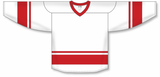 Athletic Knit (AK) H6400 White/Red League Hockey Jersey - PSH Sports