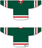 Athletic Knit (AK) H6500 Dark Green/White/Red League Hockey Jersey - PSH Sports