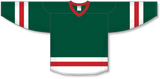 Athletic Knit (AK) H6500 Dark Green/White/Red League Hockey Jersey - PSH Sports