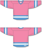 Athletic Knit (AK) H6500 Pink/Sky Blue/White League Hockey Jersey - PSH Sports