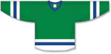 Athletic Knit (AK) H6500 Kelly Green/White/Royal Blue League Hockey Jersey - PSH Sports