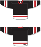Athletic Knit (AK) H6500 Black/White/Red League Hockey Jersey - PSH Sports
