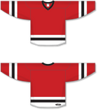 Athletic Knit (AK) H6500 Red/White/Black League Hockey Jersey - PSH Sports