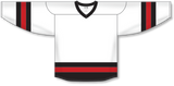 Athletic Knit (AK) H6500 White/Black/Red League Hockey Jersey - PSH Sports