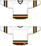 Athletic Knit (AK) H6500 White/Black/Gold League Hockey Jersey - PSH Sports