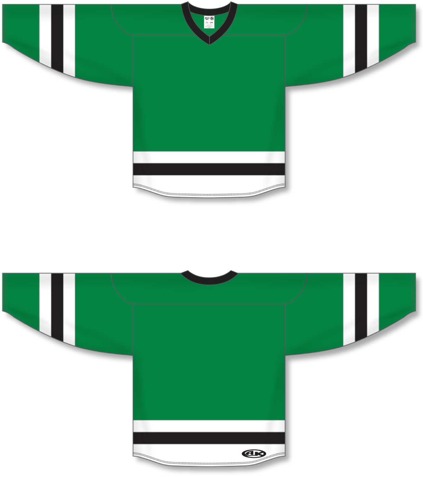 Custom Gold Kelly Green-White Hockey Jersey