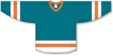 Athletic Knit (AK) H6500 Pacific Teal/White/Orange League Hockey Jersey - PSH Sports