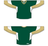 Athletic Knit (AK) H6600 Dark Green/Vegas Gold/White League Hockey Jersey - PSH Sports
