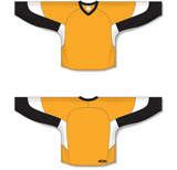 Athletic Knit (AK) H6600 Gold/Black/White League Hockey Jersey - PSH Sports