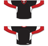 Athletic Knit (AK) H6600 Black/Red/White League Hockey Jersey - PSH Sports