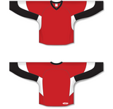 Athletic Knit (AK) H6600 Red/Black/White League Hockey Jersey - PSH Sports