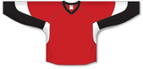 Athletic Knit (AK) H6600 Red/Black/White League Hockey Jersey - PSH Sports