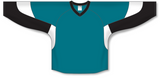 Athletic Knit (AK) H6600 Pacific Teal/Black/White League Hockey Jersey - PSH Sports