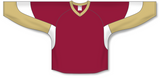Athletic Knit (AK) H6600 AV Red/Vegas Gold/White League Hockey Jersey - PSH Sports