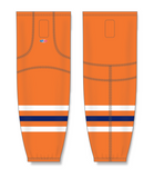 Athletic Knit (AK) HS2100 2017 Edmonton Oilers Orange Mesh Cut & Sew Ice Hockey Socks - PSH Sports