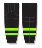 Athletic Knit (AK) HS2100-655 Dallas Stars Black/Neon Green Mesh Ice Hockey Socks