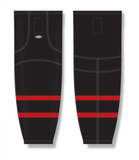 Athletic Knit (AK) HS2100-700 2021 Ottawa Senators Black Mesh Ice Hockey Socks