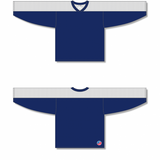Athletic Knit (AK) LB153A-216 Adult Navy/White Box Lacrosse Jersey