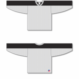 Athletic Knit (AK) LB153Y-222 Youth White/Black Box Lacrosse Jersey