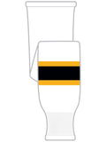 K1 Sportswear Boston Bruins White Knit Ice Hockey Socks