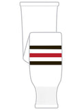 K1 Sportswear Chicago Blackhawks White Knit Ice Hockey Socks
