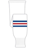 K1 Sportswear New York Rangers White Knit Ice Hockey Socks