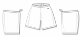 Athletic Knit (AK) BAS1300M-000 Mens White Baseball Shorts