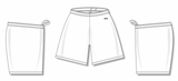 Athletic Knit (AK) BAS1300L-000 Ladies White Baseball Shorts