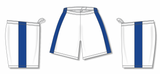 Athletic Knit (AK) BS9145M-207 Mens White/Royal Blue Pro Basketball Shorts