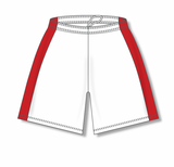 Athletic Knit (AK) VS9145L-209 Ladies White/Red Pro Volleyball Shorts