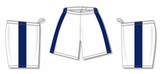 Athletic Knit (AK) LS9145-217 White/Navy Field Lacrosse Shorts