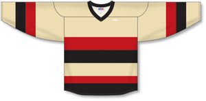 Athletic Knit (AK) ZH102-OTT734B Ottawa Senators Heritage Classic Sand Sublimated Hockey Jersey