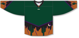 Athletic Knit (AK) Custom ZH101-ARI3001 Phoenix Coyotes Third Dark Green Sublimated Hockey Jersey