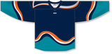 Athletic Knit (AK) Custom ZH112-NYI3047 New York Islanders Navy Sublimated Hockey Jersey