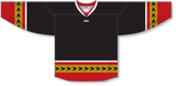 Athletic Knit (AK) Custom ZH112-OTT455B Ottawa Senators Black Sublimated Hockey Jersey