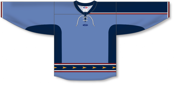 Athletic Knit (AK) Custom ZH131-ATL391C Atlanta Thrashers Blue Sublimated Hockey Jersey